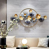 Golden circular wall piece